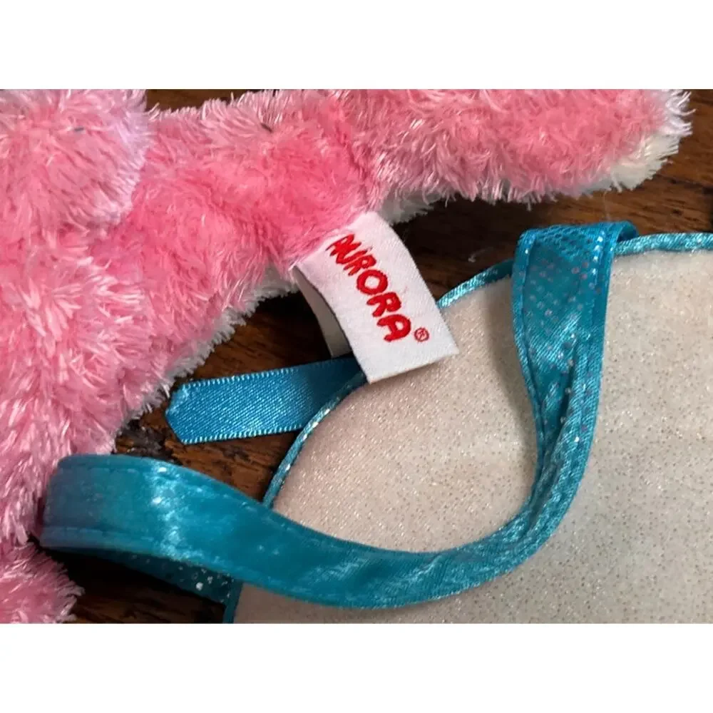 Aurora Fancy Pals Peek A Boo Dolphin Pink Plush Blue White Bag 7